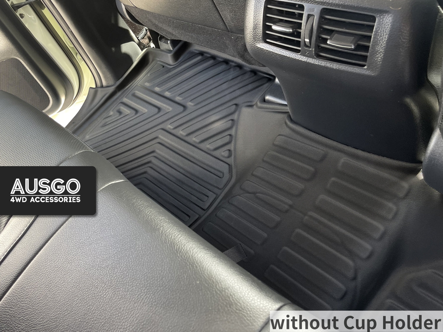 Car Floor Mats + Black Door Sill Protector for Nissan Navara NP300 D23 Dual Cab 2015-Onwards