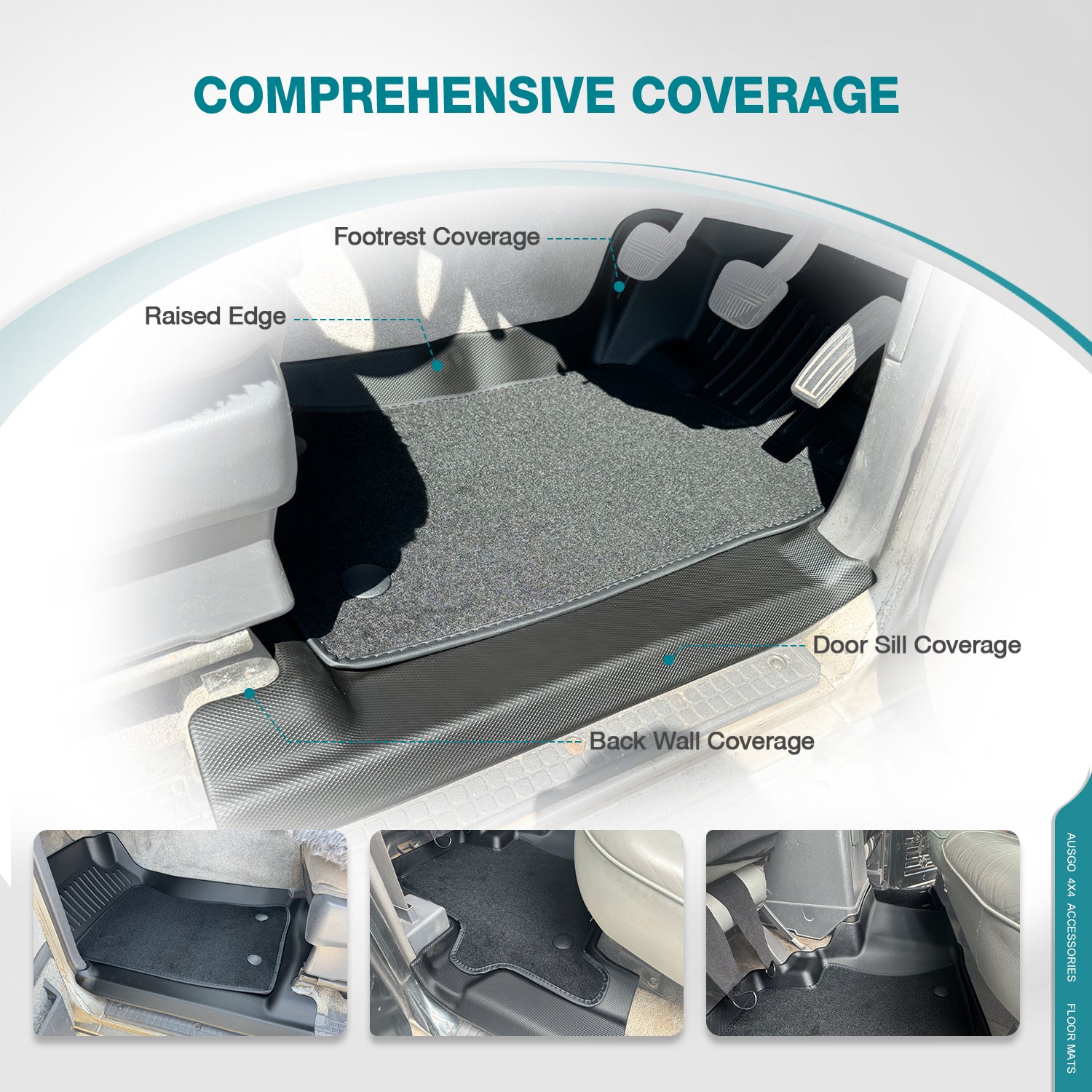 Double-Layer Car Floor Mats for Nissan Patrol GQ Y60 1988-1997