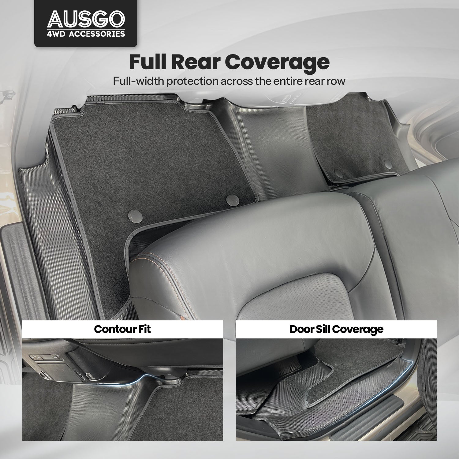 Double-Layer Car Floor Mats for Nissan Patrol Y62 2012-Onwards