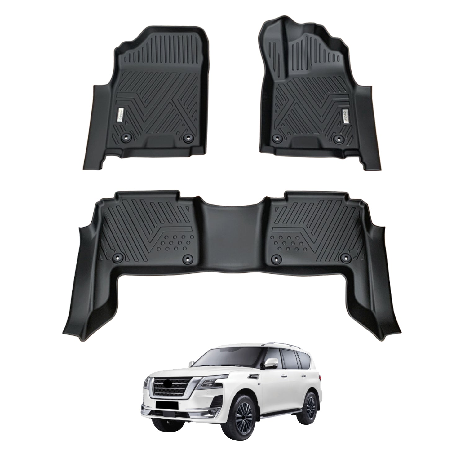 5D Car Floor Mats for Nissan Patrol Y62 2012-Onwards
