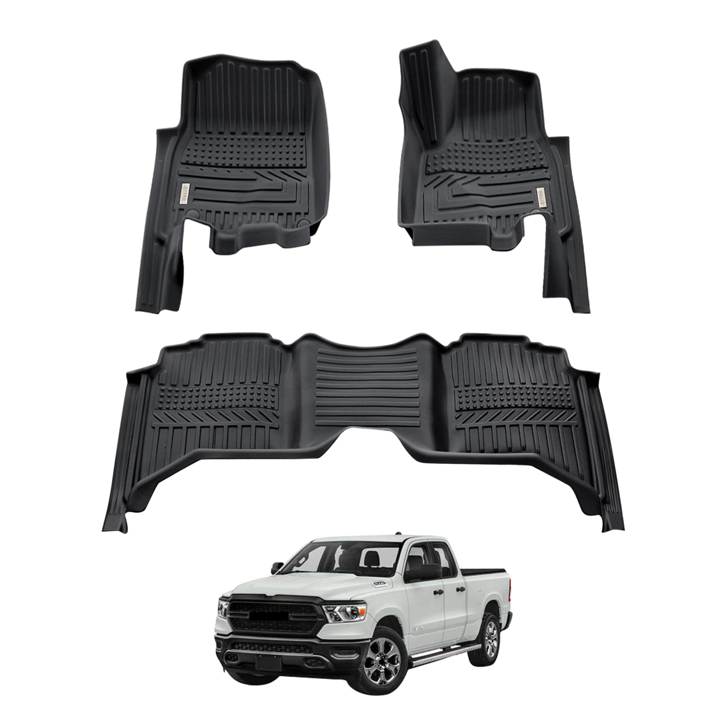 5D Car Floor Mats for RAM 1500 DS Series Crew Cab 2017-2022
