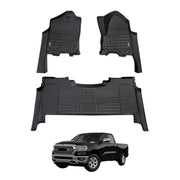 5D Car Floor Mats for RAM 1500 DT Series Crew Cab 2020-2023