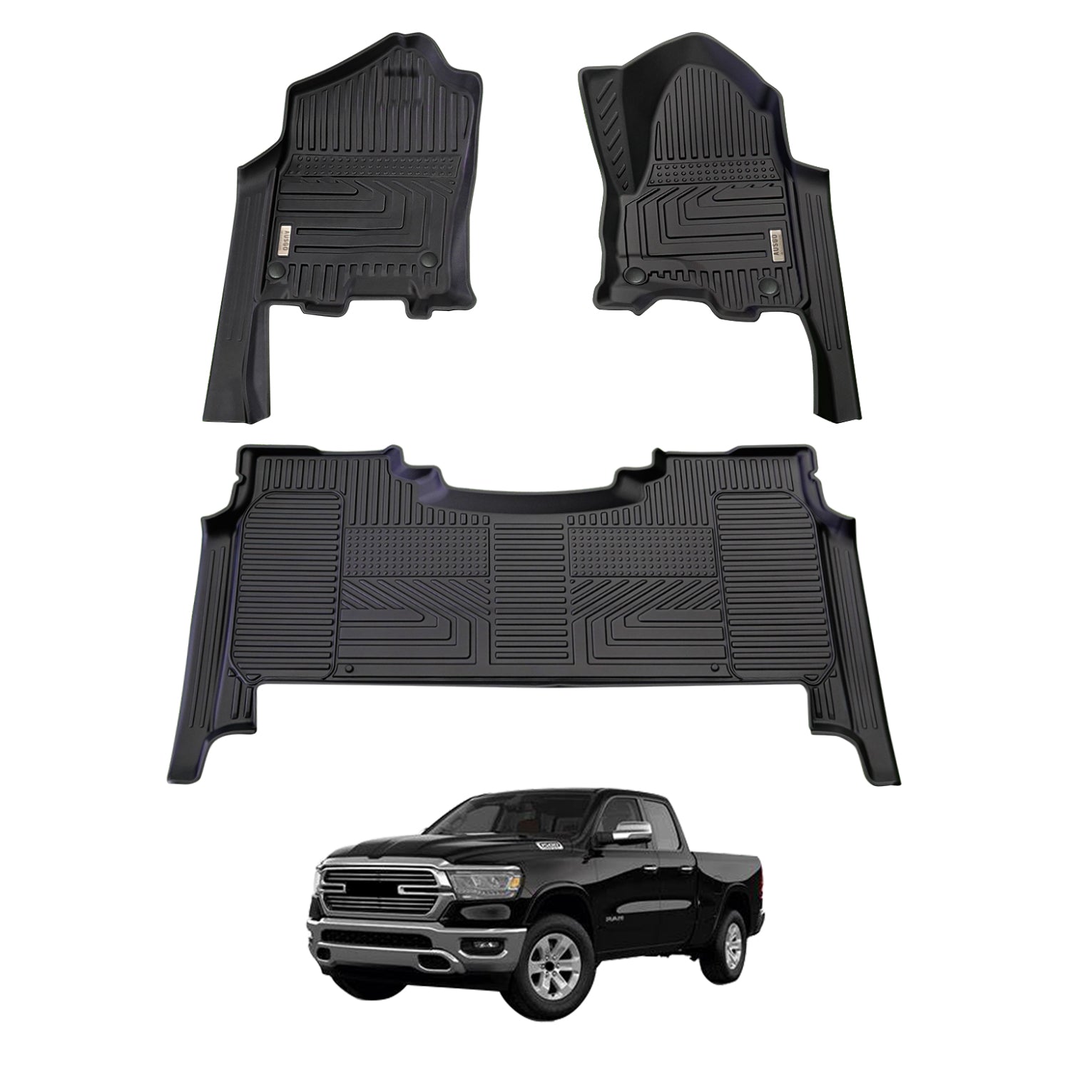 5D Car Floor Mats for RAM 1500 DT Series Crew Cab 2020-2023