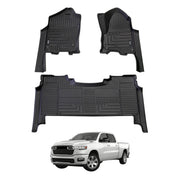 5D Car Floor Mats for RAM 1500 DT Series Crew Cab 2023-Onwards