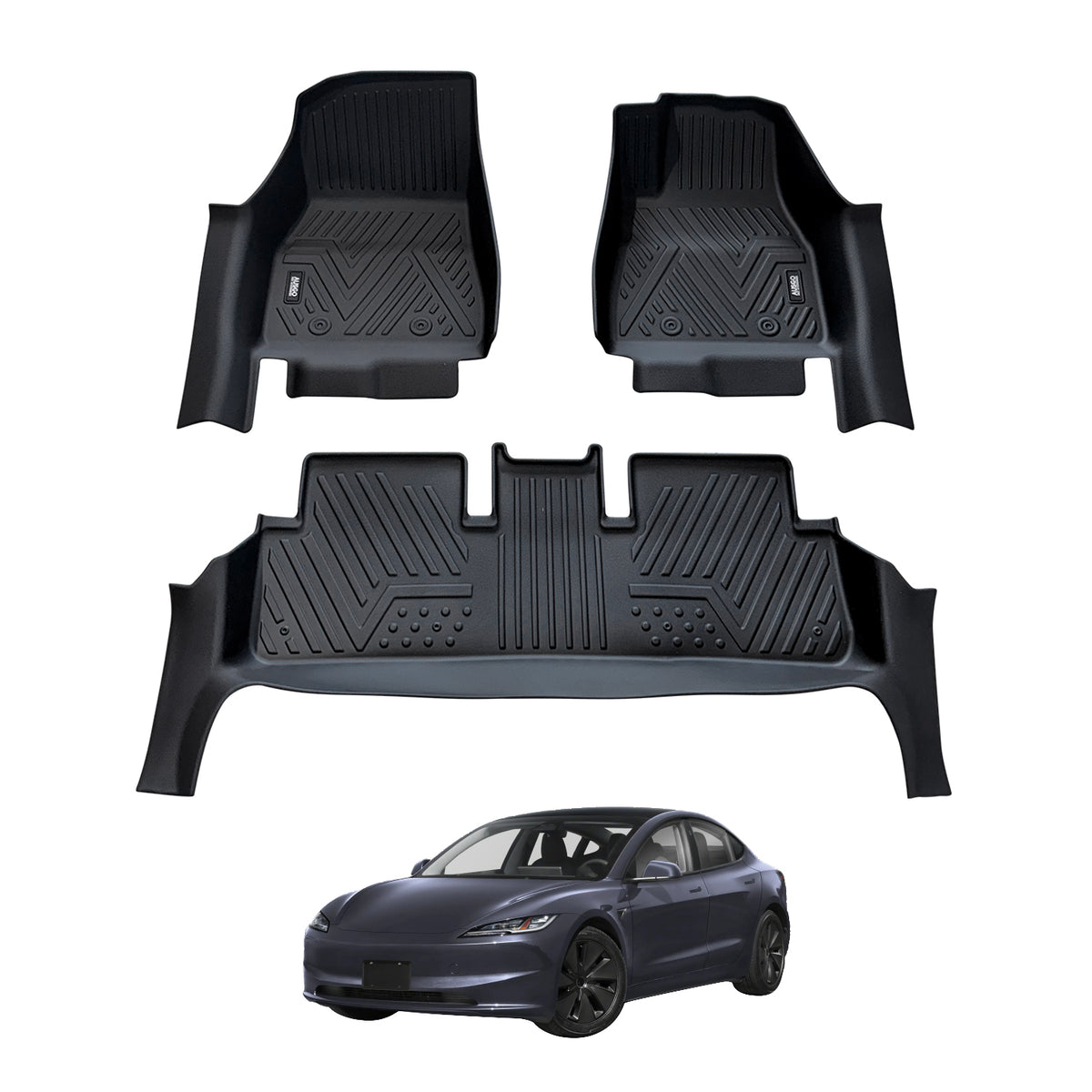 5D Car Floor Mats for Tesla Model 3 Highland 2024-Onwards