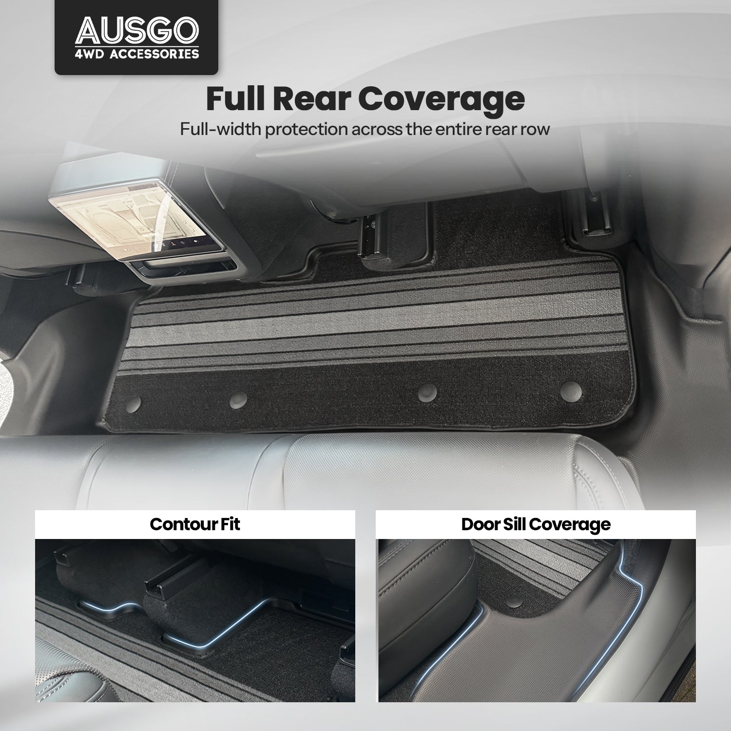 Double-Layer Car Floor Mats for Tesla Model Y Juniper 5-Seat 2025-Onwards