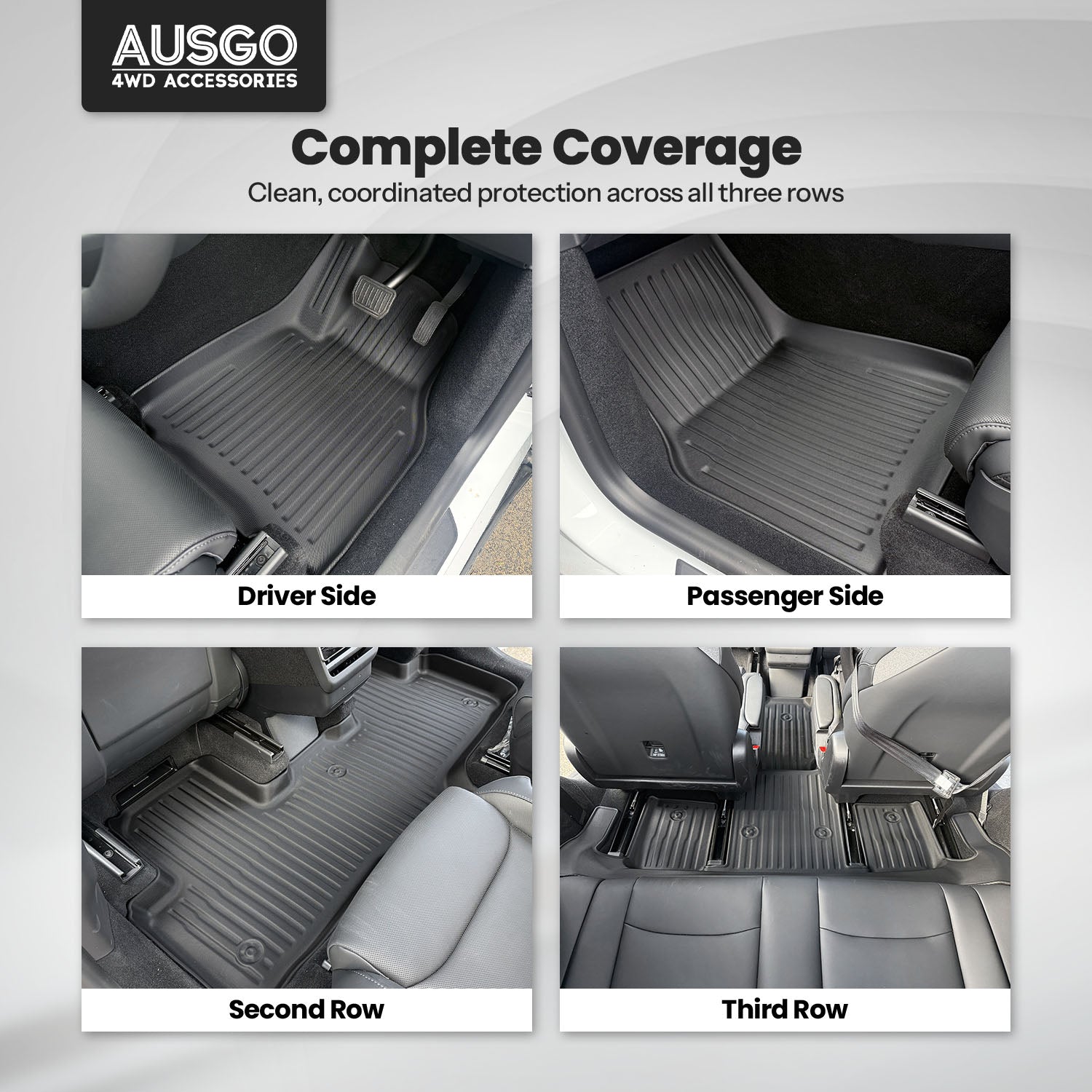 3D Car Floor Mats for Tesla Model Y L 6-Seat 2026-Onwards