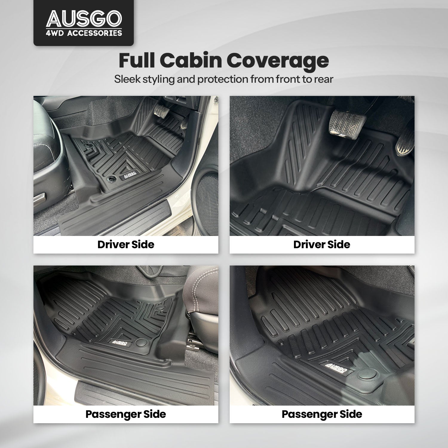 5D Car Floor Mats for Toyota Fortuner Auto Transmission 2015-Onwards