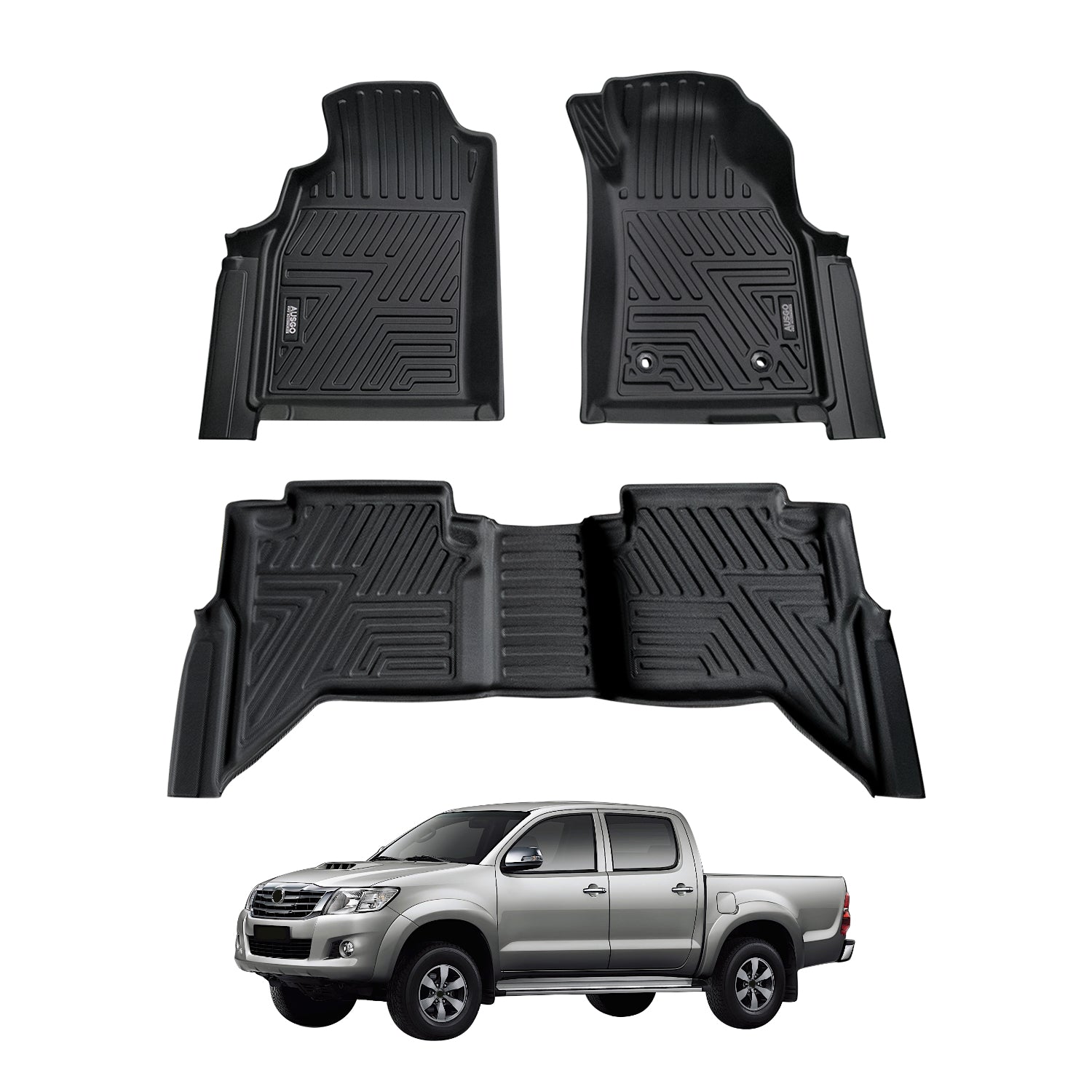 5D Car Floor Mats for Toyota Hilux Dual Cab 2005-2015