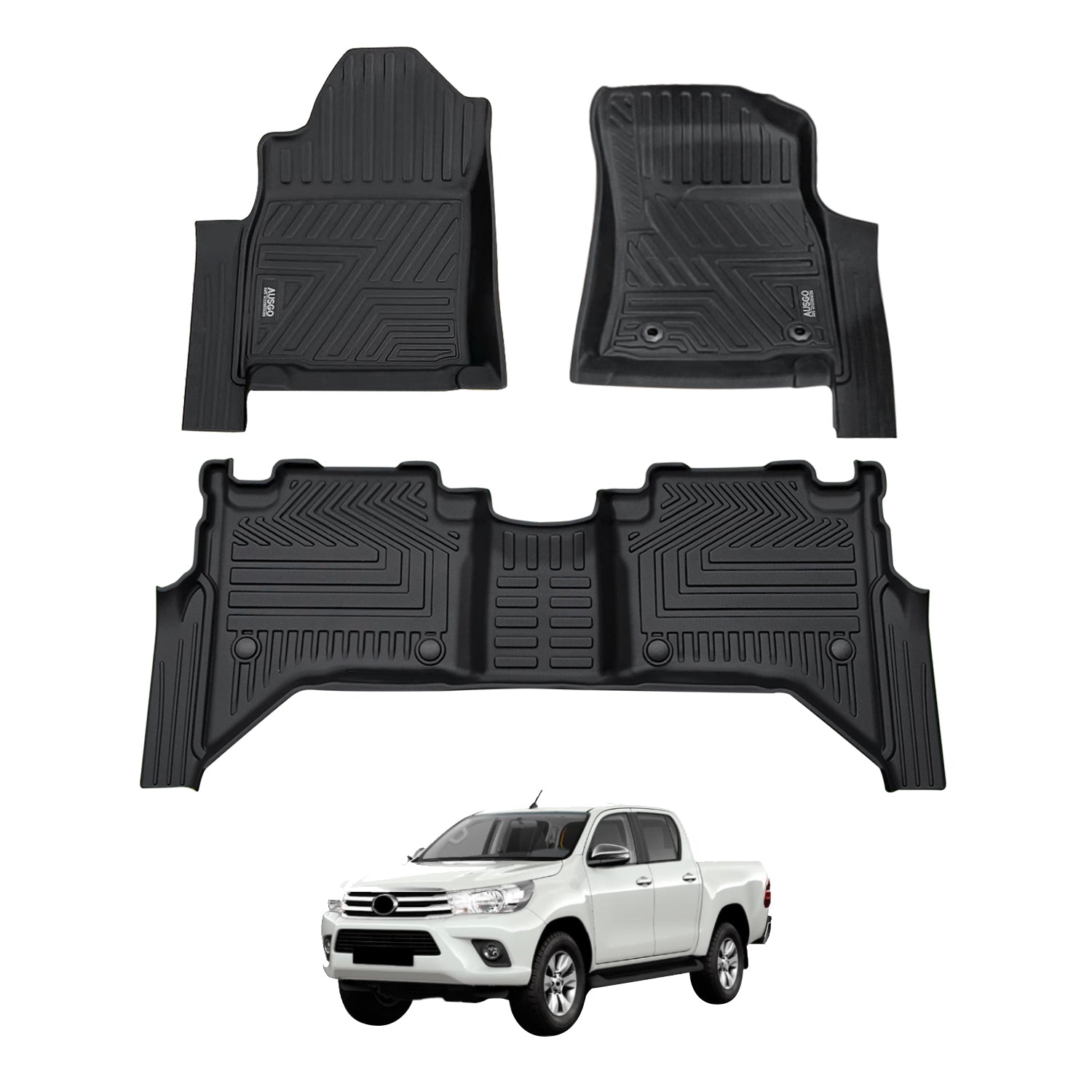 5D Car Floor Mats for Toyota Hilux Dual Cab 2015-2025 Manual Trans