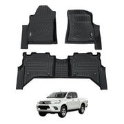 5D Car Floor Mats for Toyota Hilux Dual Cab 2015-2025 Manual Trans