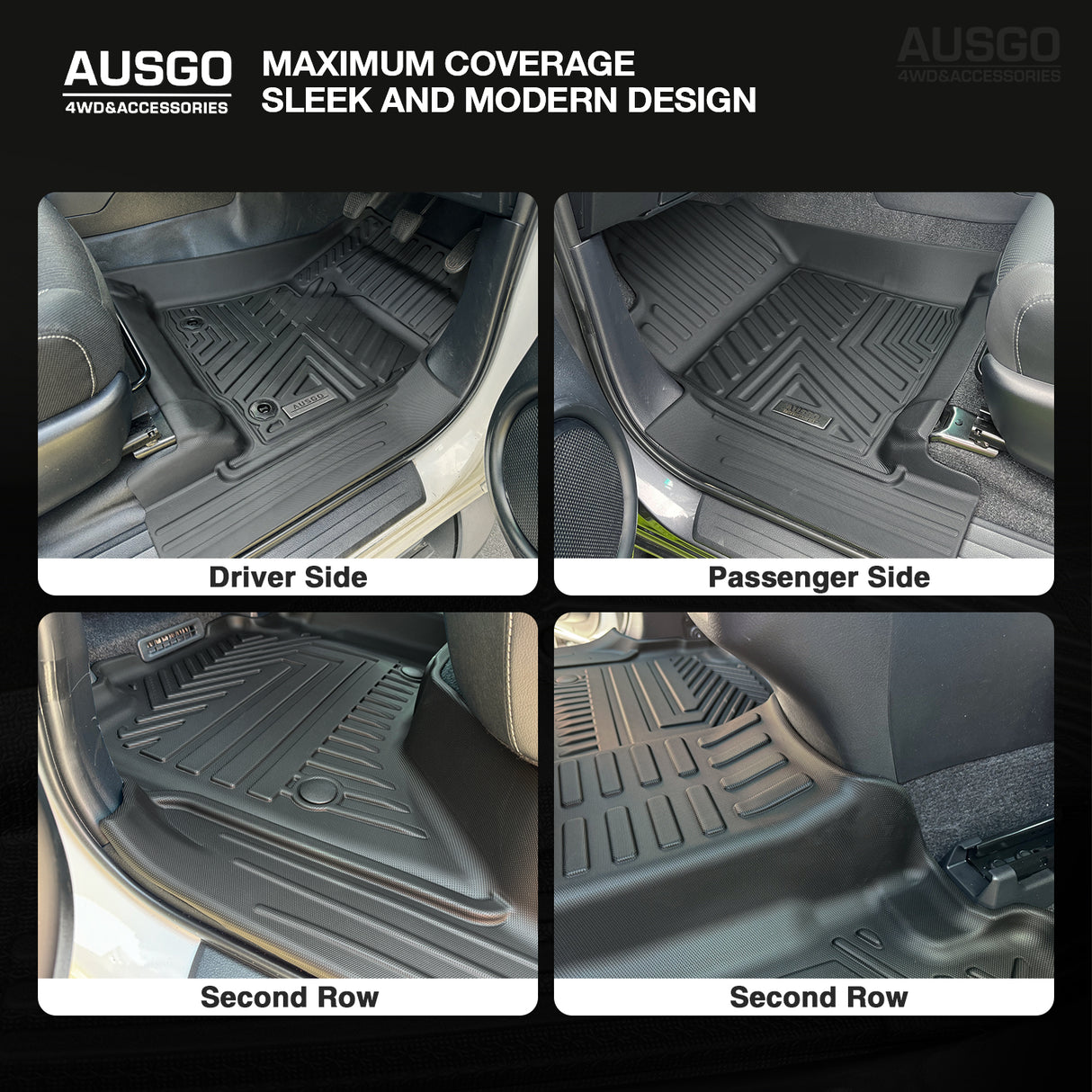 PRE-ORDER 5D Car Floor Mats for Toyota Hilux Dual Cab 2015-Onwards Manual Trans