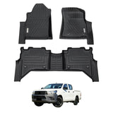 PRE-ORDER 5D Car Floor Mats for Toyota Hilux Dual Cab 2015-Onwards Manual Trans