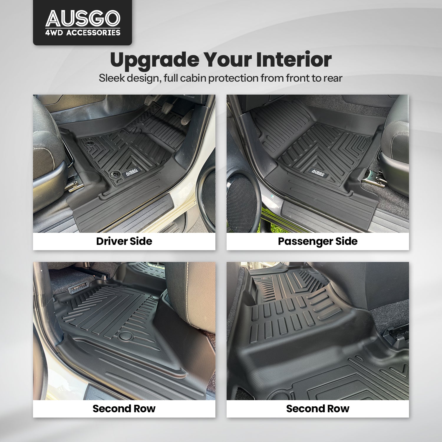 5D Car Floor Mats for Toyota Hilux Dual Cab 2015-2025 Manual Trans