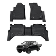 5D Car Floor Mats for Toyota Hilux Dual Cab 48V Hybrid 2024-Onwards