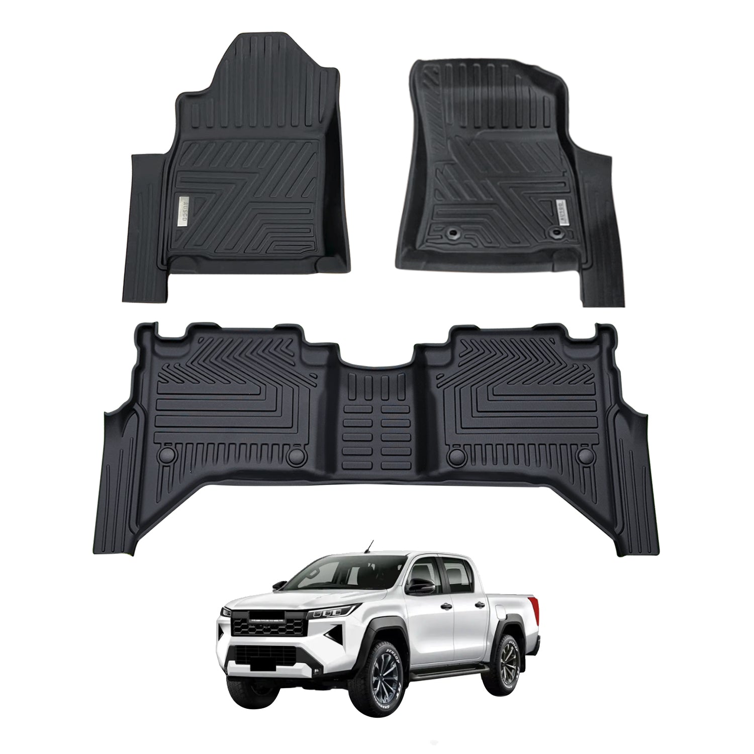 5D Car Floor Mats for Toyota Hilux Dual Cab 2025-Onwards Manual Trans