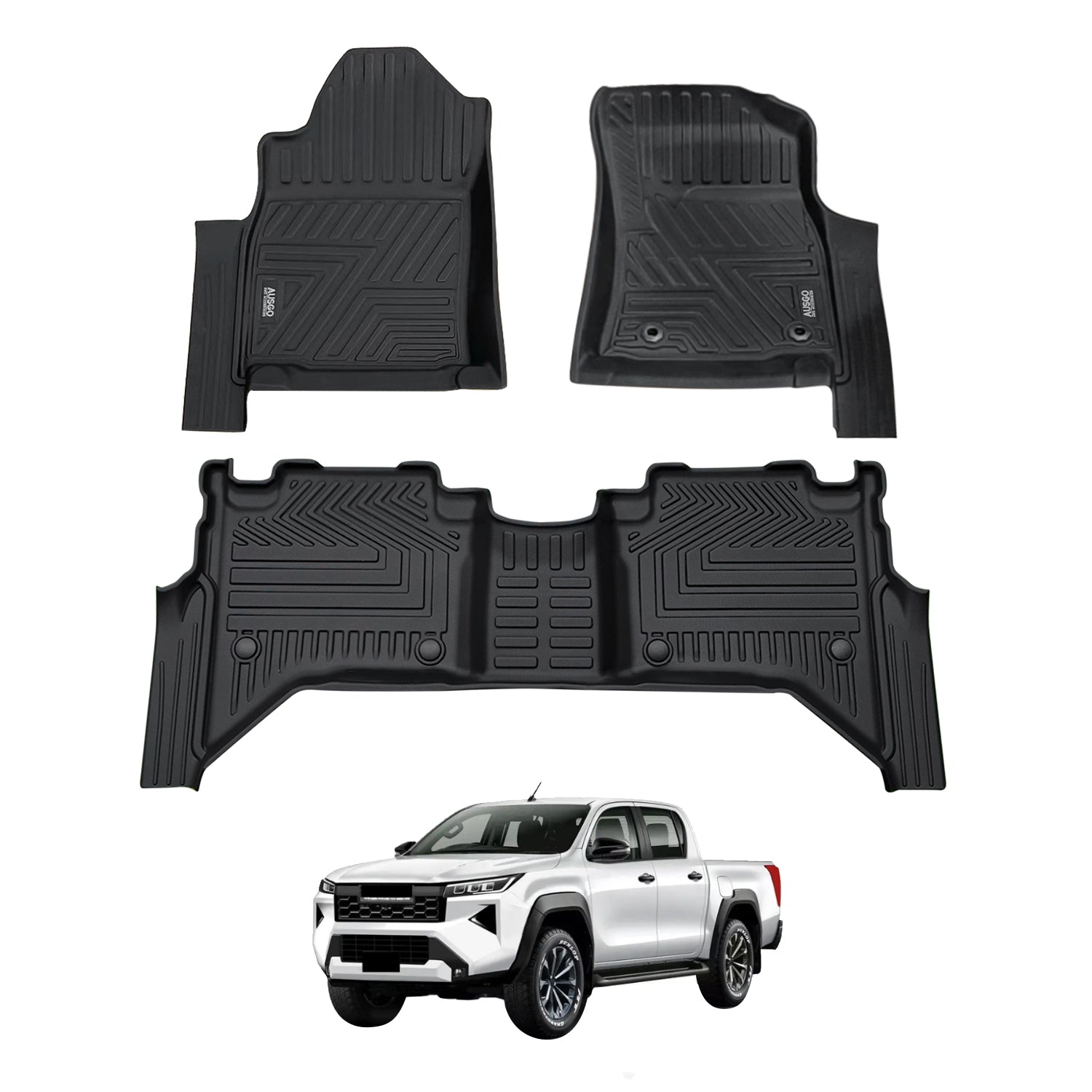 5D Car Floor Mats for Toyota Hilux Dual Cab 2025-Onwards Manual Trans