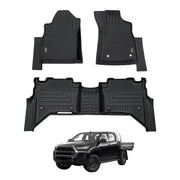 5D Car Floor Mats for Toyota Hilux Hybrid / EV Dual Cab 2024-Onwards