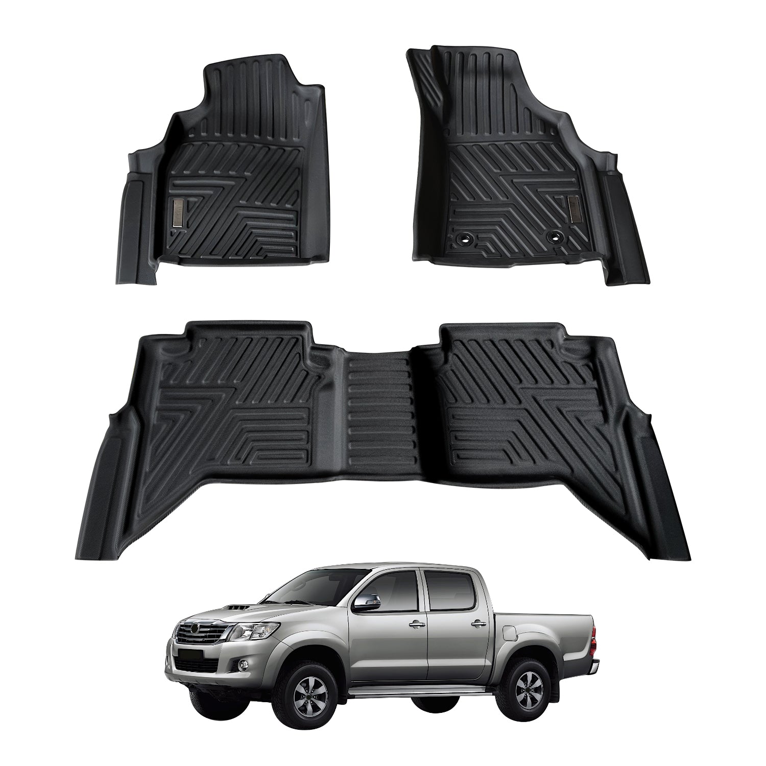 5D Car Floor Mats for Toyota Hilux Dual Cab 2005-2015