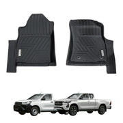 5D Car Floor Mats for Toyota Hilux Manual Transmission Single / Extra Cab 2015-Onwards