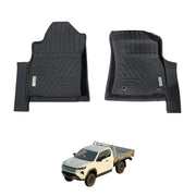 5D Car Floor Mats for Toyota Hilux Manual Transmission Single / Extra Cab 2025-Onwards