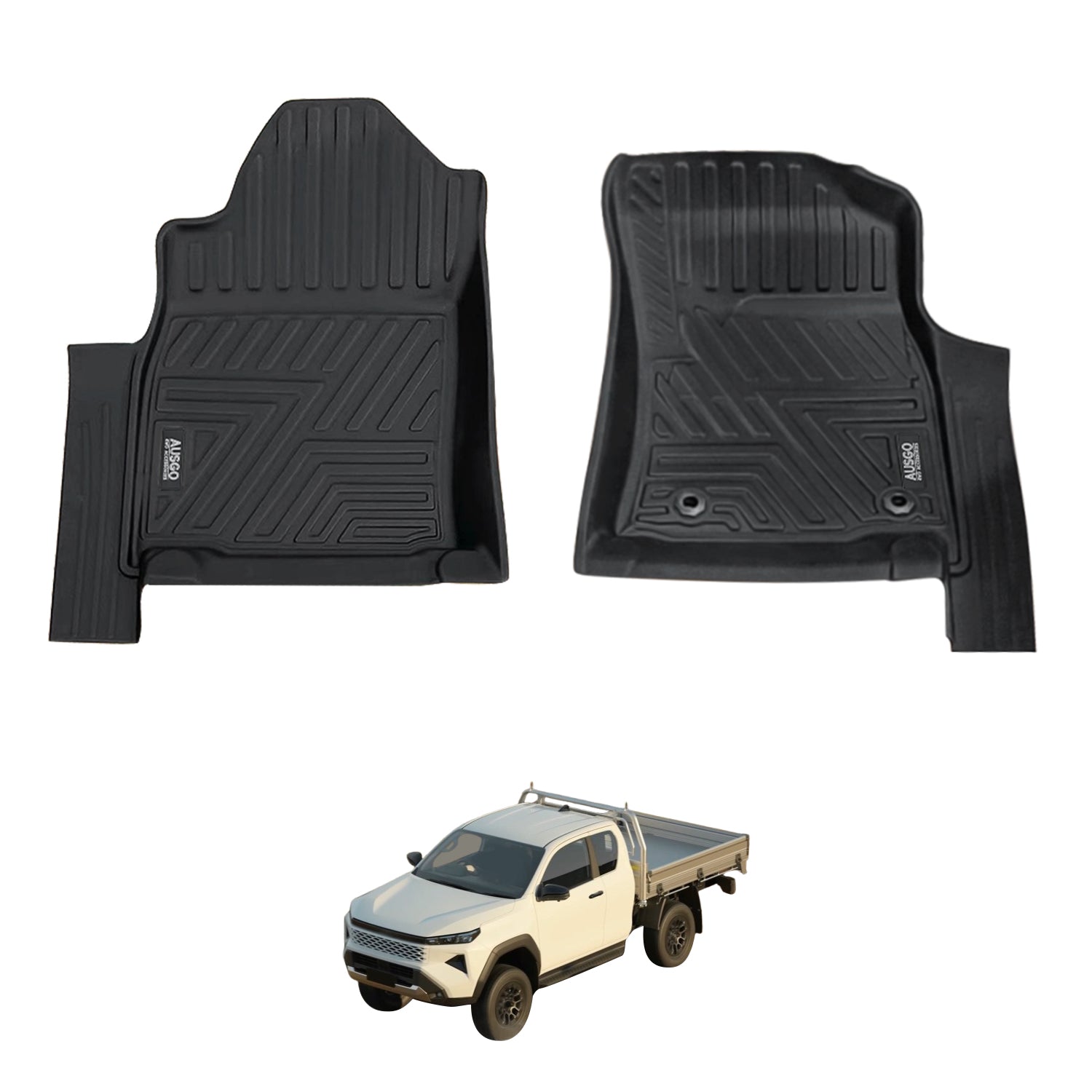 5D Car Floor Mats for Toyota Hilux Manual Transmission Single / Extra Cab 2025-Onwards