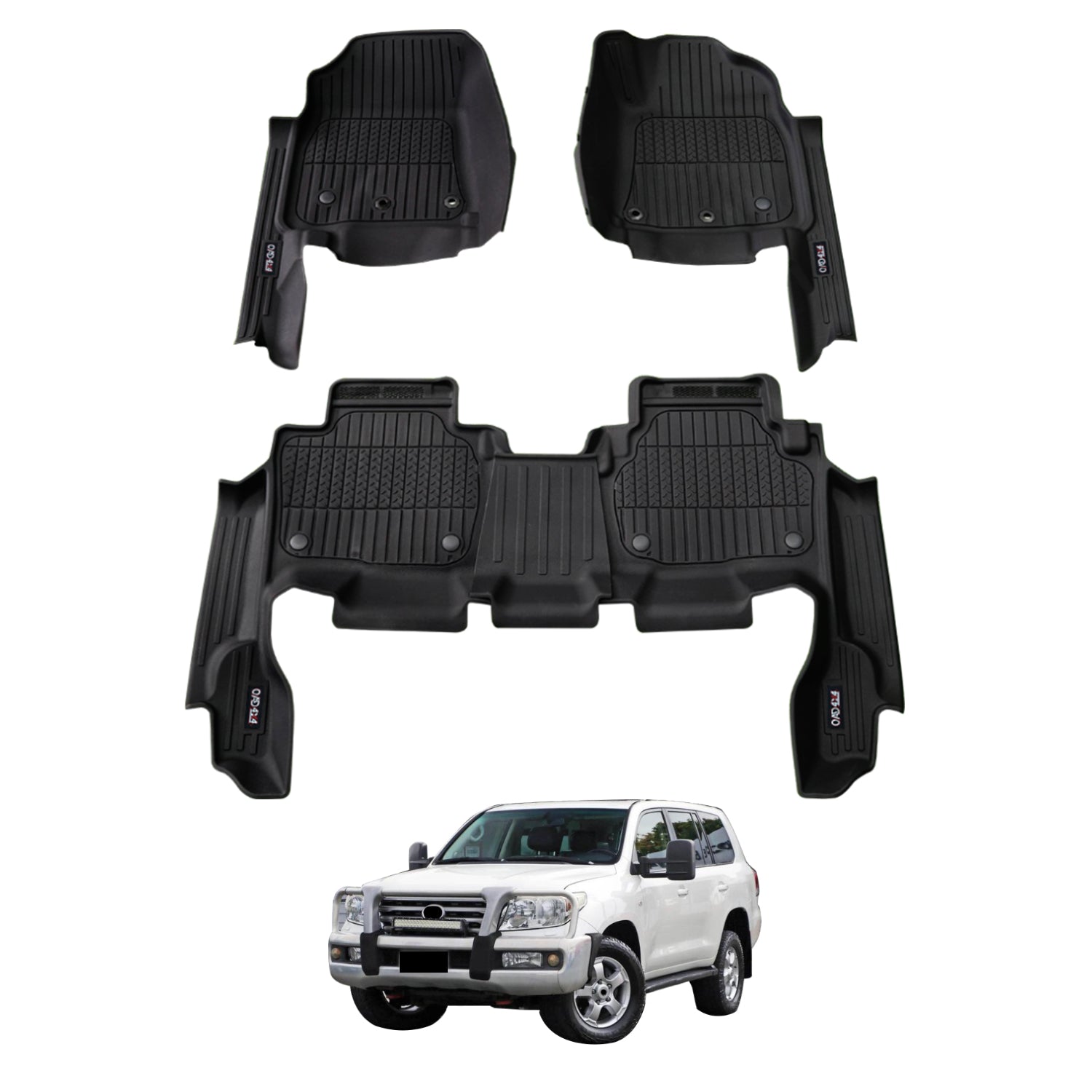 7D Injection Floor Mats for Toyota Land Cruiser 200 Series 2007-2012