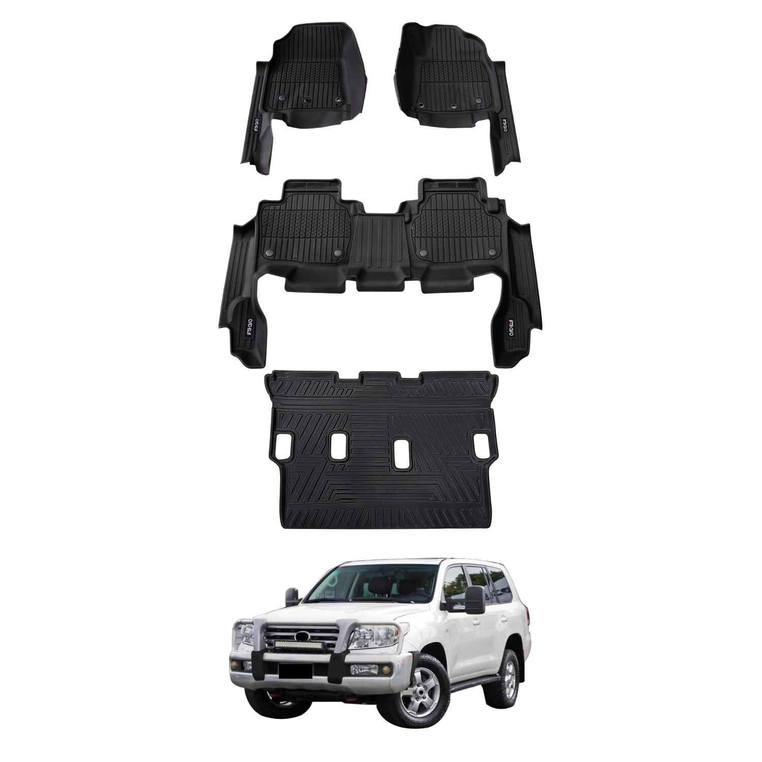 7D Injection Floor Mats for Toyota Land Cruiser 200 Series 2007-2012