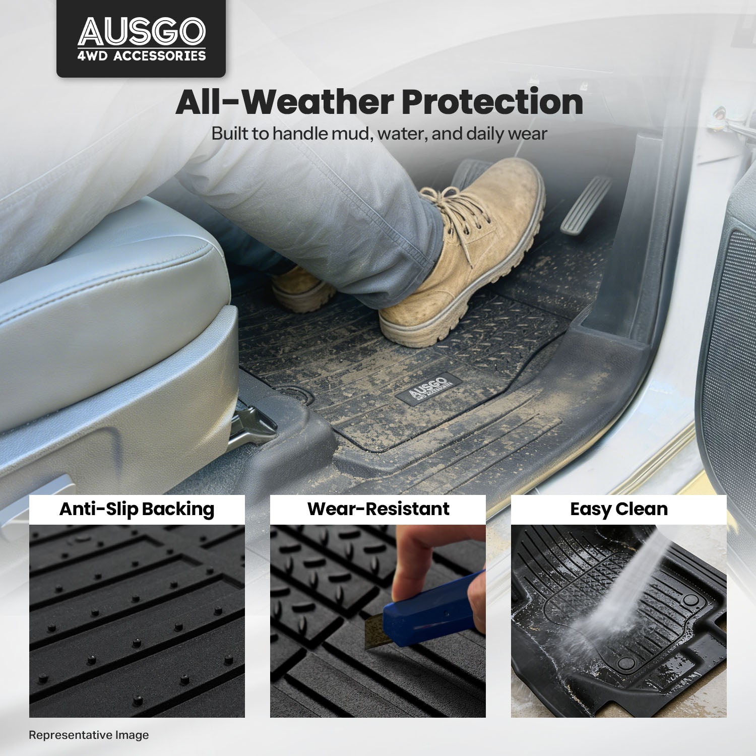 7D Injection Floor Mats for Toyota LandCruiser 300 Series 2021-Onwards