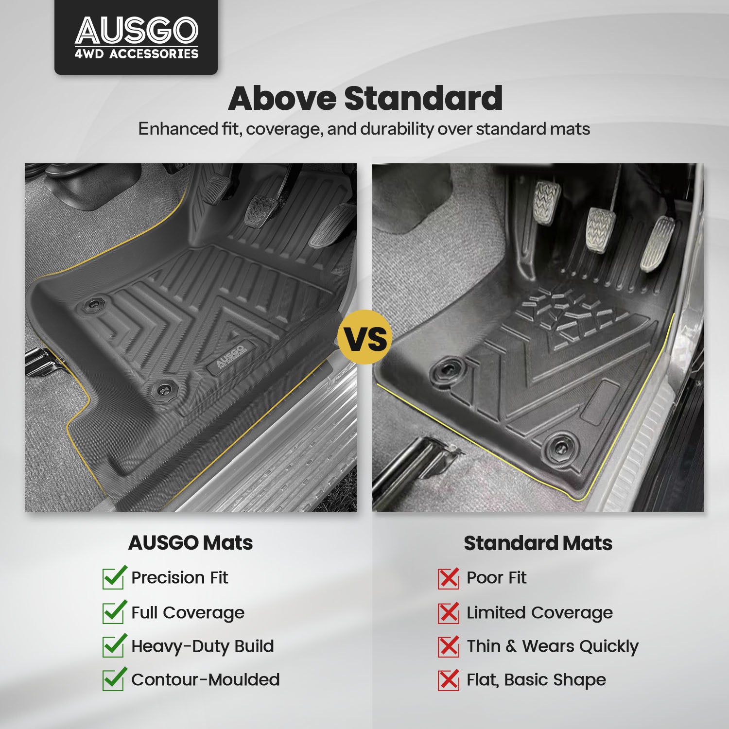5D Car Floor Mats for Toyota Land Cruiser 79 Series Dual Cab 2012-Onwards