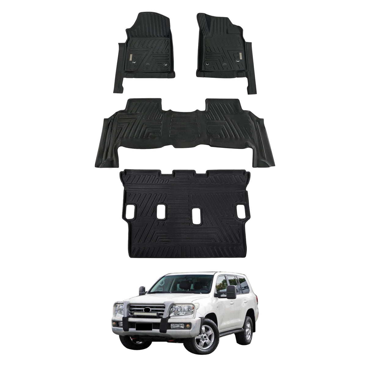 5D Car Floor Mats for Toyota LandCruiser 200 LC200 2007-2012