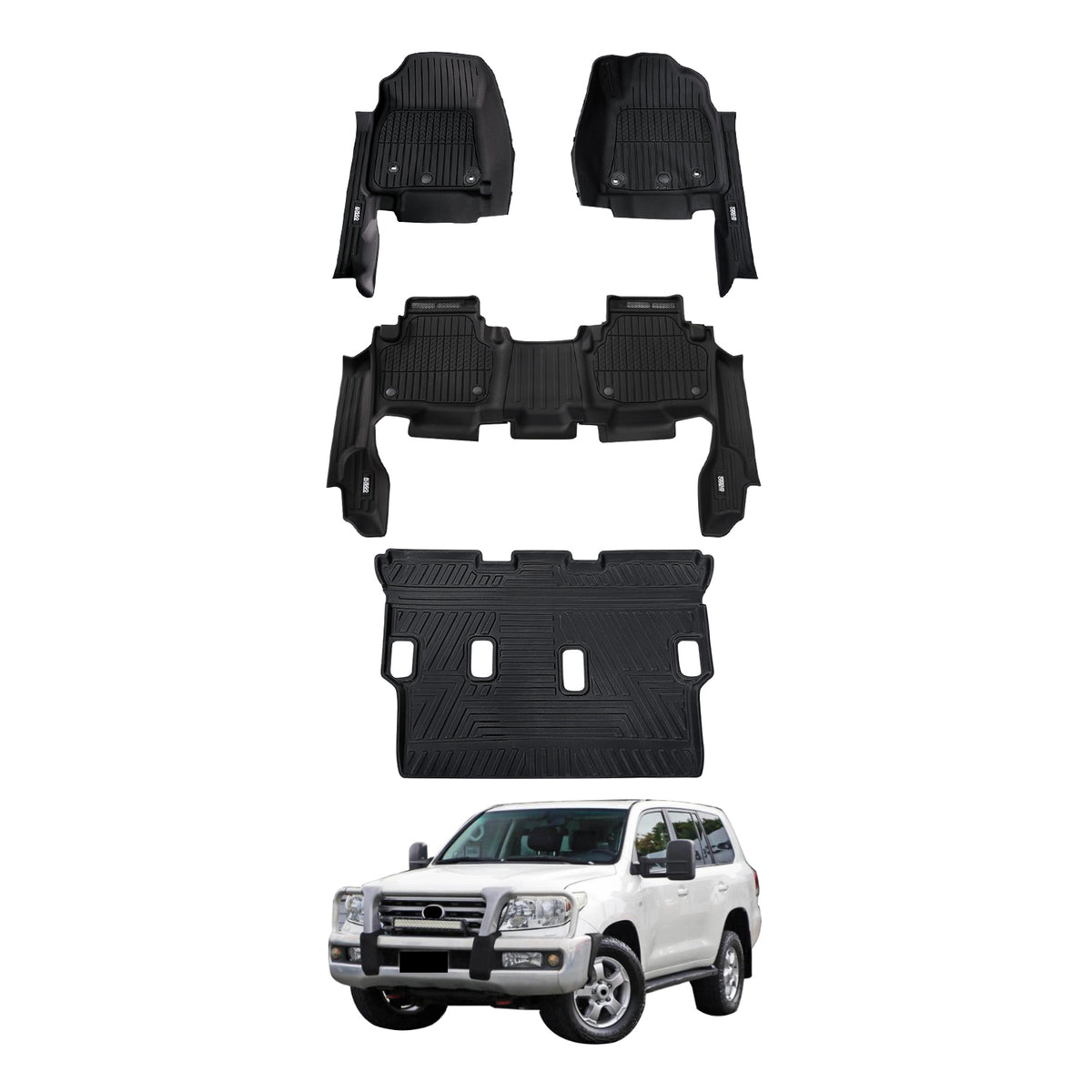 7D Injection Floor Mats for Toyota LandCruiser 200 Series 2007-2012