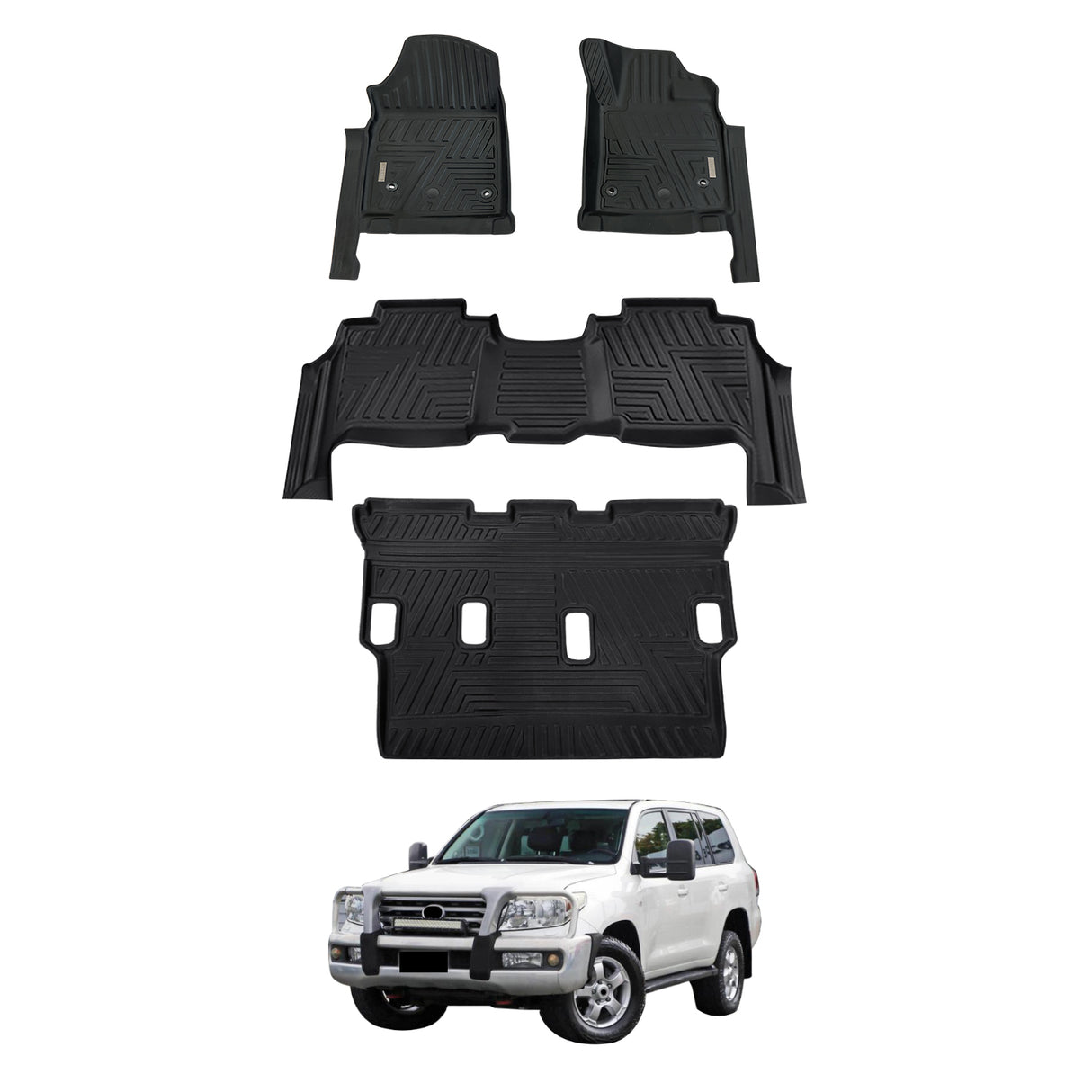 5D Car Floor Mats for Toyota LandCruiser 200 LC200 2007-2012