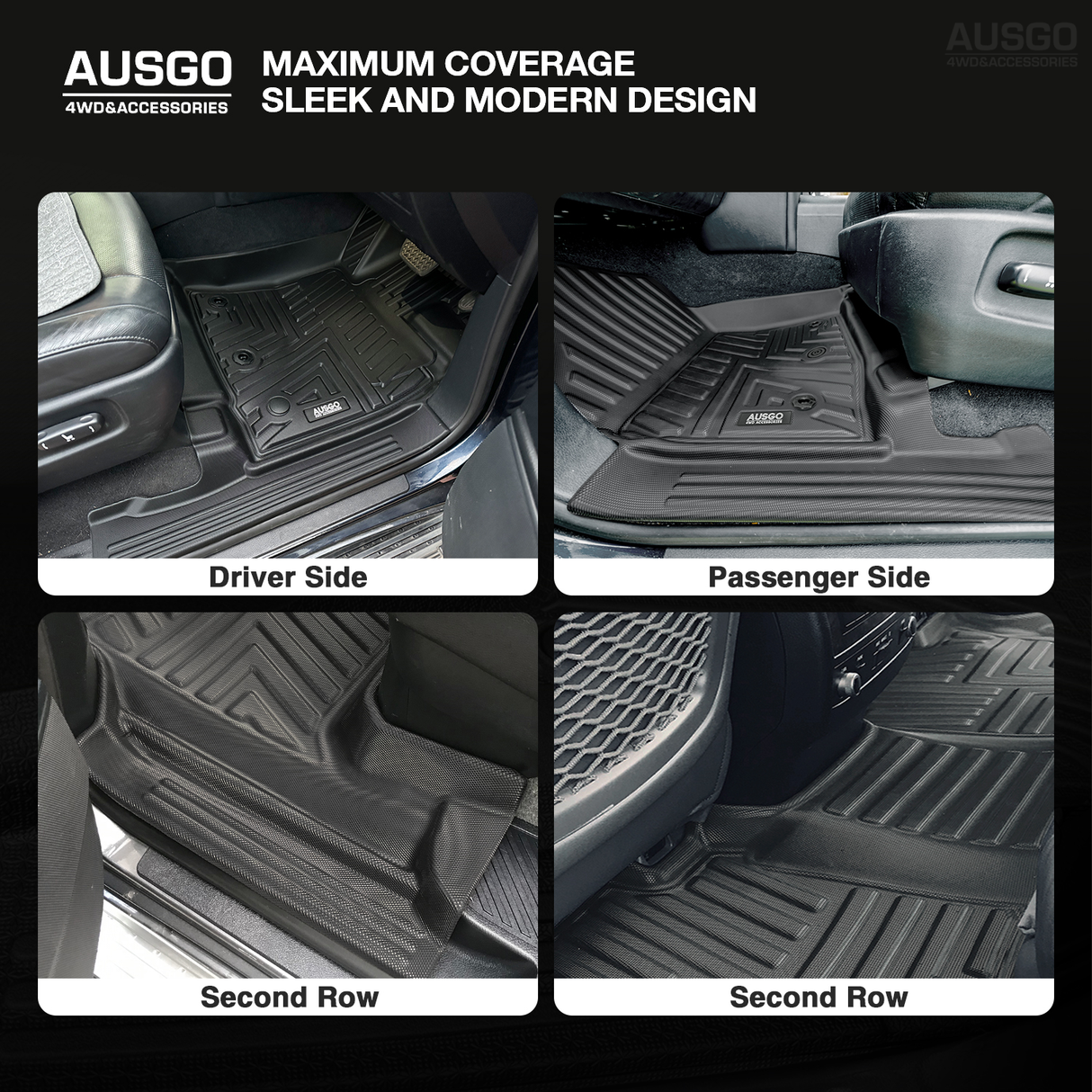 5D Moulded Car Floor Mats for Toyota LandCruiser 200 LC200 2012-2021