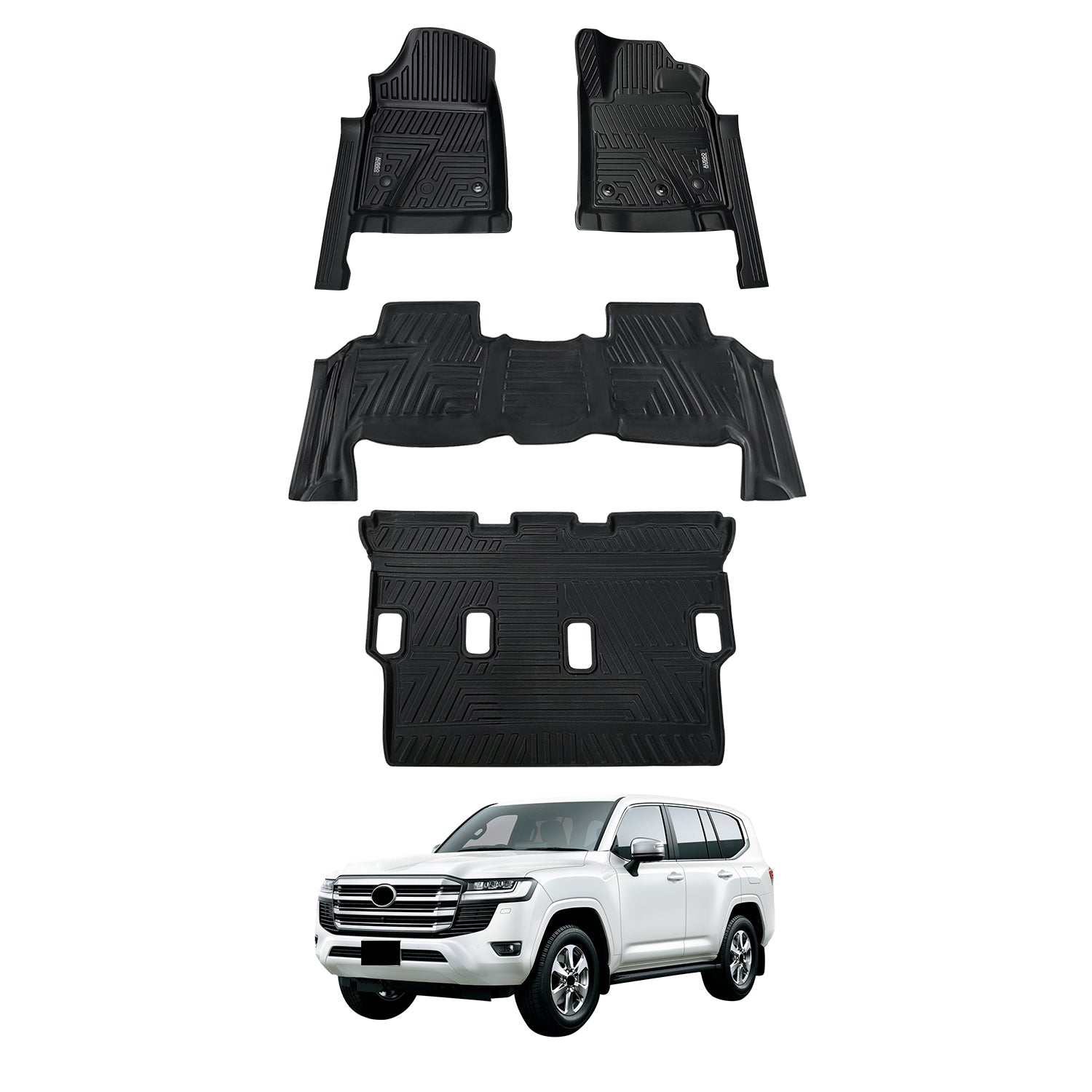 5D Moulded Car Floor Mats for Toyota Land Cruiser 200 Series 2012-2021