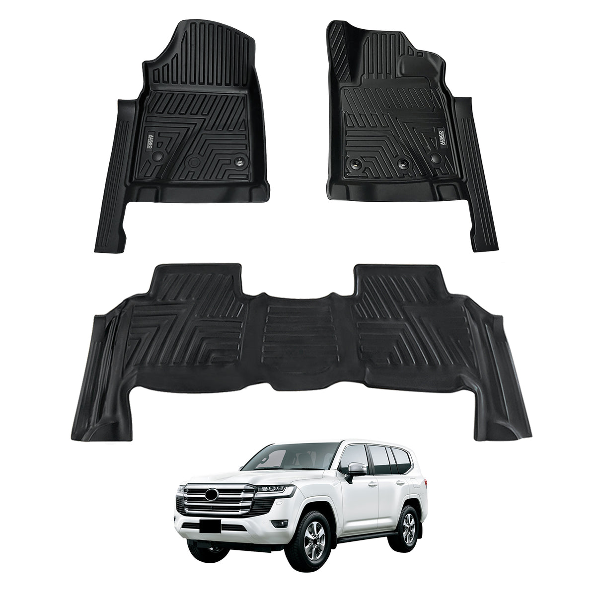 5D Moulded Car Floor Mats for Toyota LandCruiser 200 LC200 2012-2021