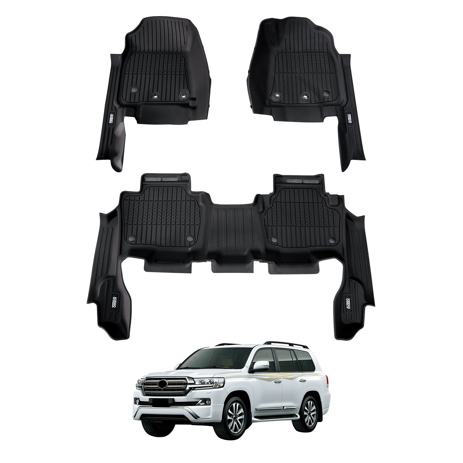 7D Injection Floor Mats for Toyota Land Cruiser 200 Series Altitude / VX / Sahara 2012-2021