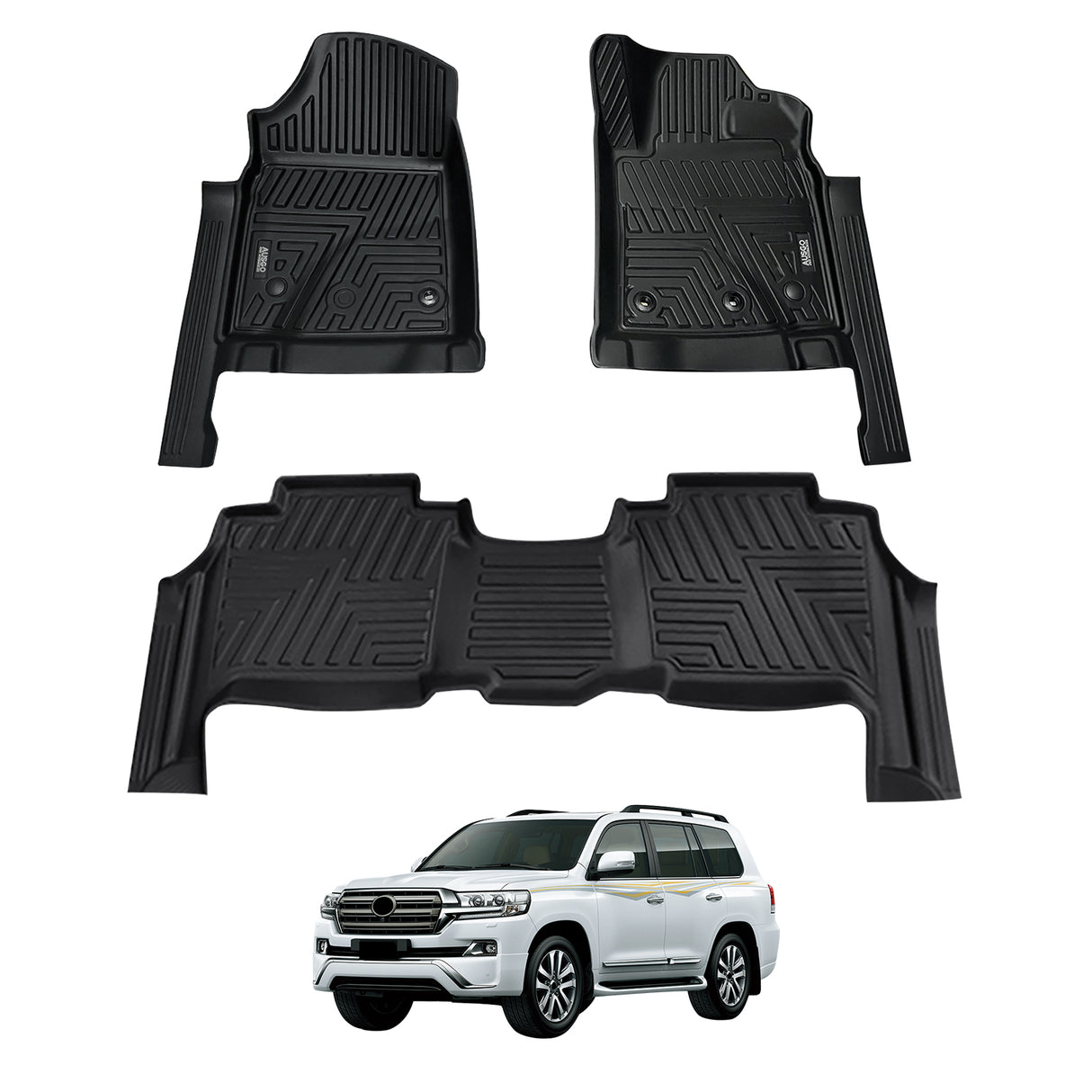 5D Moulded Car Floor Mats for Toyota LandCruiser 200 LC200 2012-2021