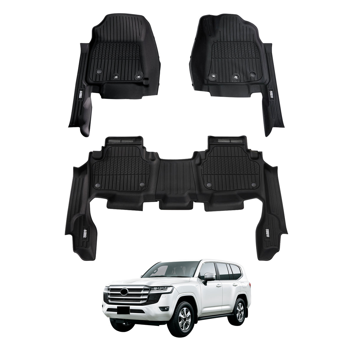 7D Injection Floor Mats for Toyota LandCruiser 200 Series 2012-2021
