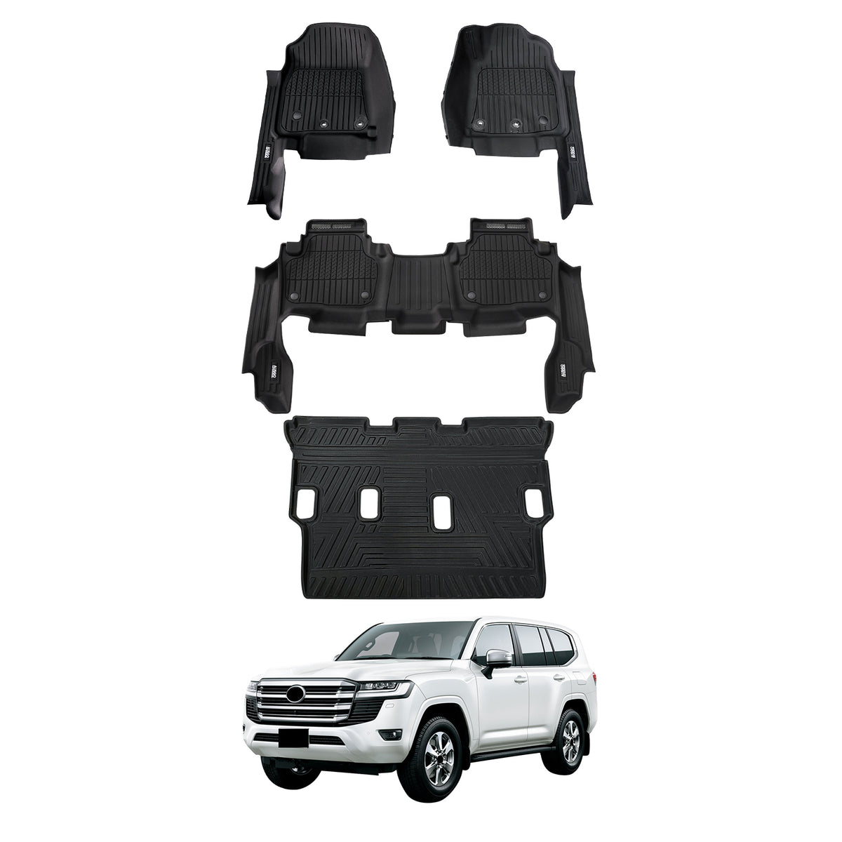 7D Injection Floor Mats for Toyota LandCruiser 200 Series 2012-2021