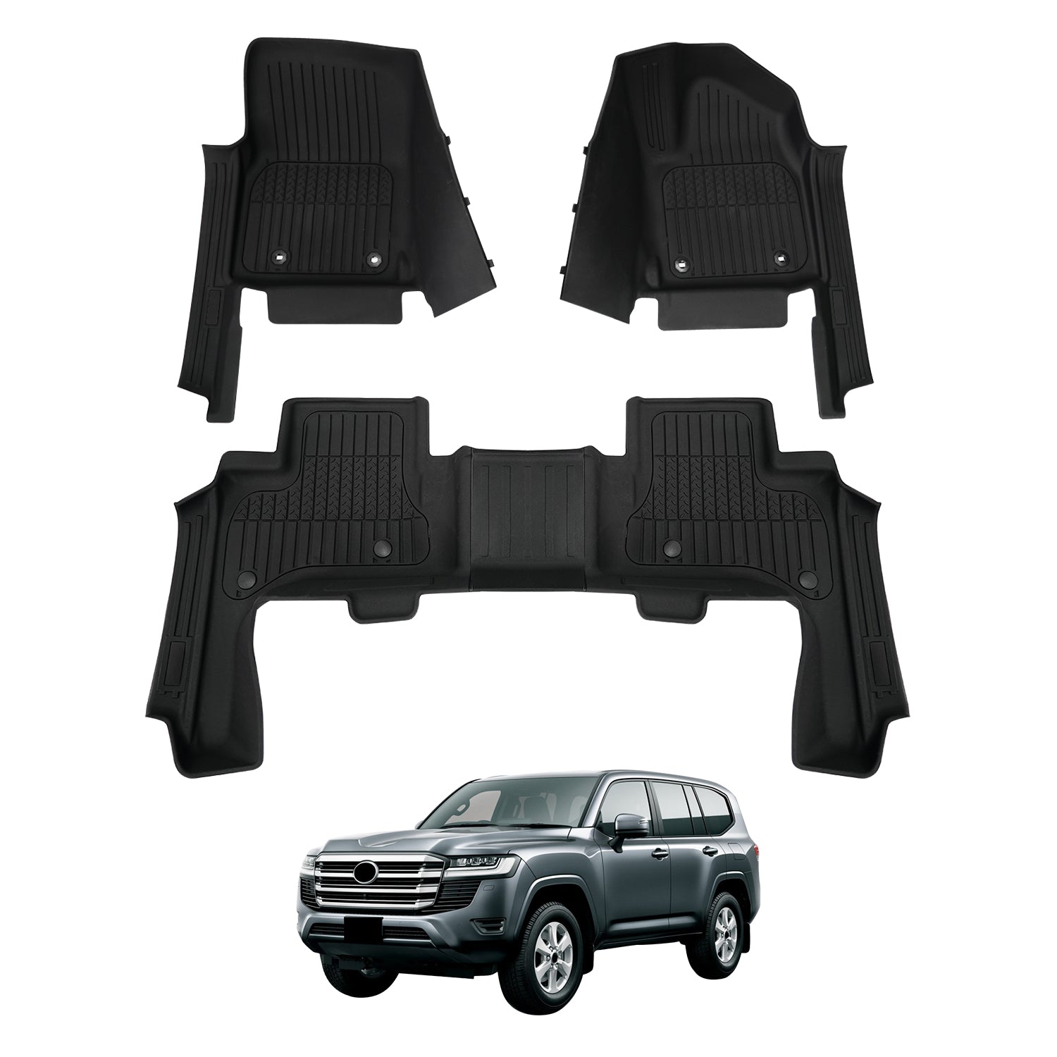 7D Injection Floor Mats for Toyota Land Cruiser 300 Series 2021-Onwards