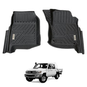 5D Front Row Car Floor Mats for Toyota Land Cruiser 79 Series Dual Cab 2012-Onwards