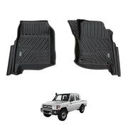5D Front Row Car Floor Mats for Toyota LandCruiser 79 Series Dual Cab 2012-Onwards