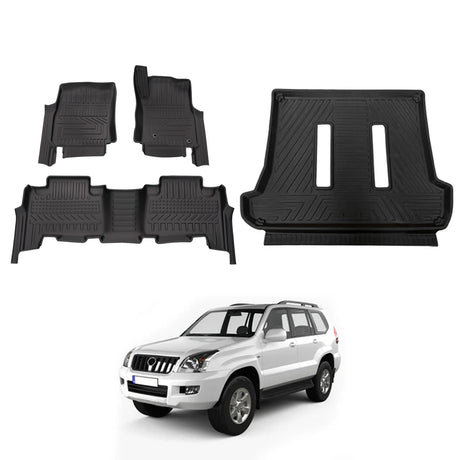 5D Car Floor Mats for Toyota Landcruiser Prado 120 Auto Transmission 2003-2009
