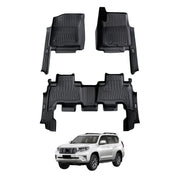 PRE-ORDER 7D Car Floor Mats for Toyota Land Cruiser Prado 150 Series 7-Seat 2009-2024 (Auto Trans)