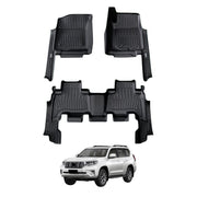 7D Car Floor Mats for Toyota Land Cruiser Prado 150 Series 7-Seat 2009-2024 (Auto Trans)