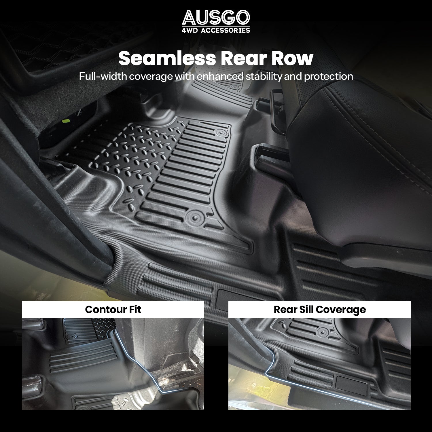 7D Car Floor Mats for Toyota Land Cruiser Prado 150 Series 7-Seat 2009-2024 (Auto Trans)