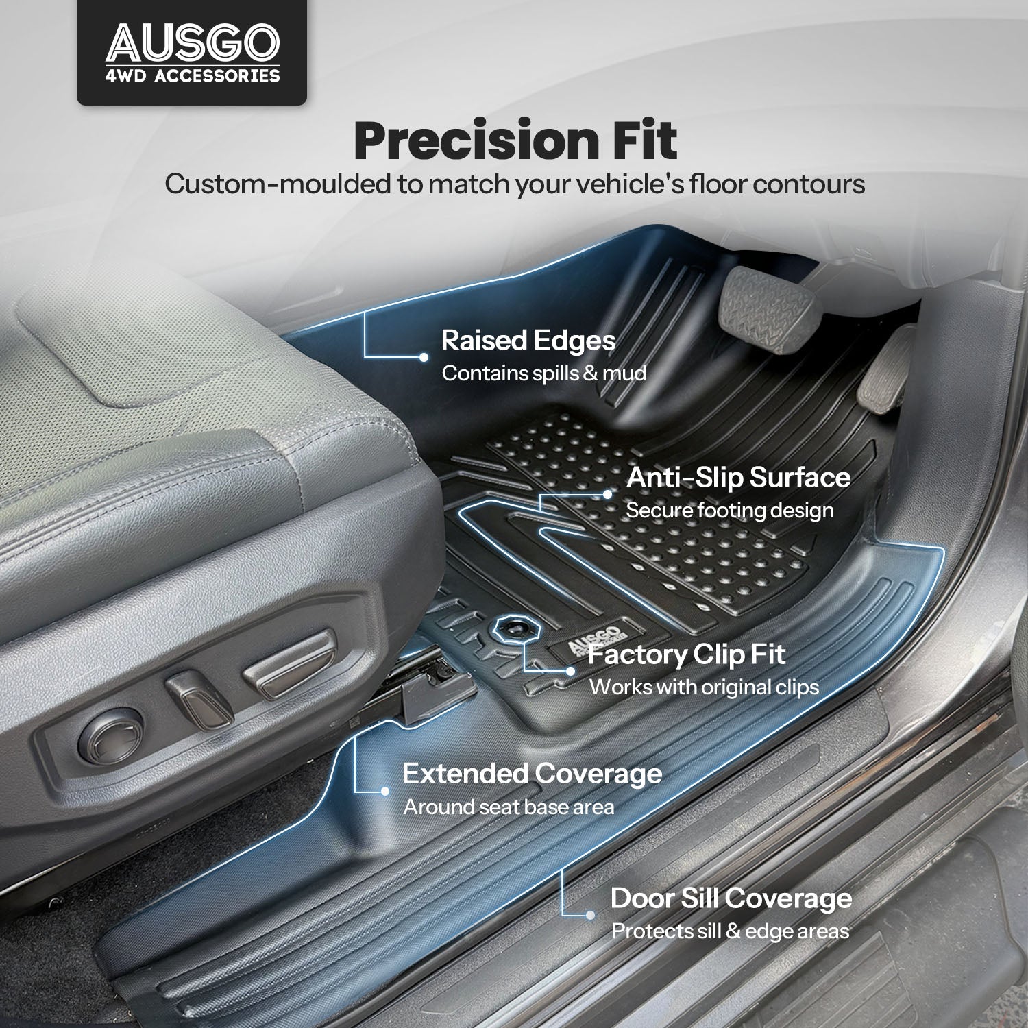7D Car Floor Mats for Toyota Tundra 2024-Onwards