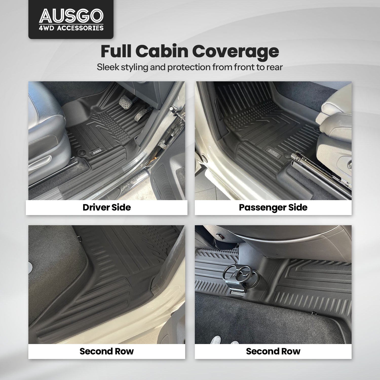 5D Car Floor Mats for Volkswagen Amarok 2H Series Dual Cab 2009-2022