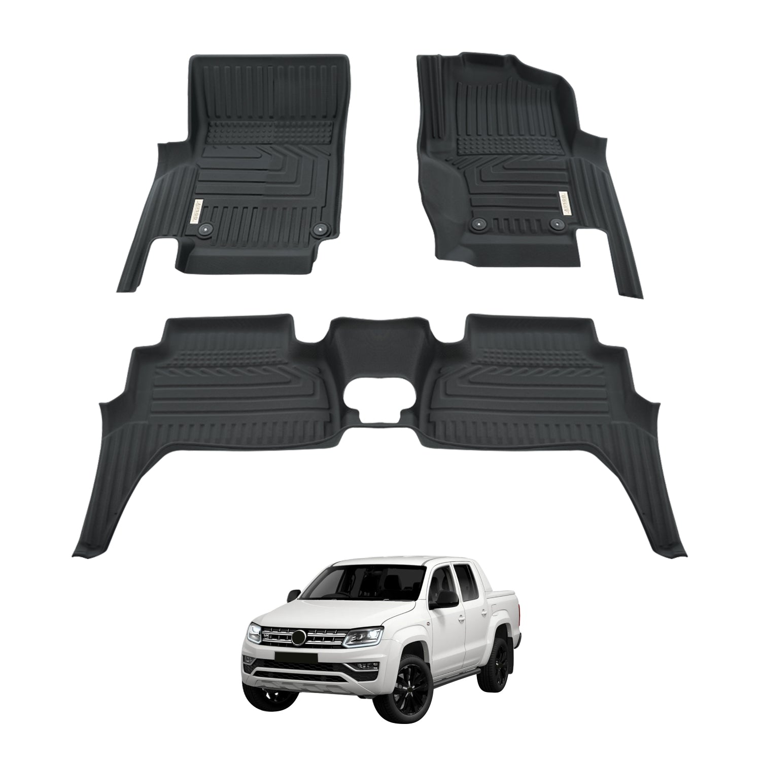 5D Car Floor Mats for Volkswagen Amarok 2H Series Dual Cab 2009-2022